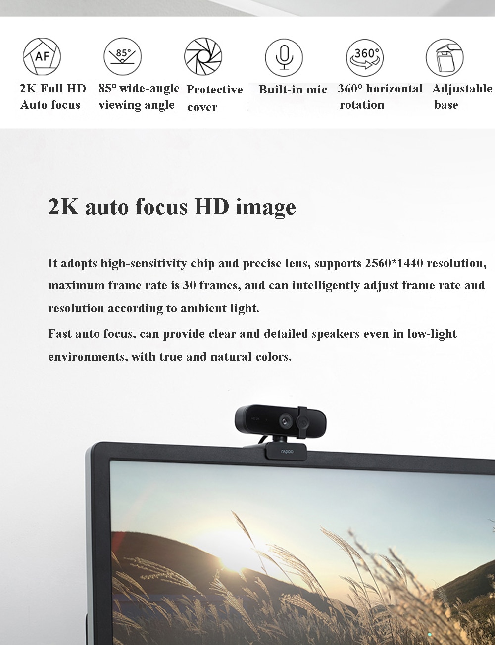 Rapoo 2K HD Webcam - C280