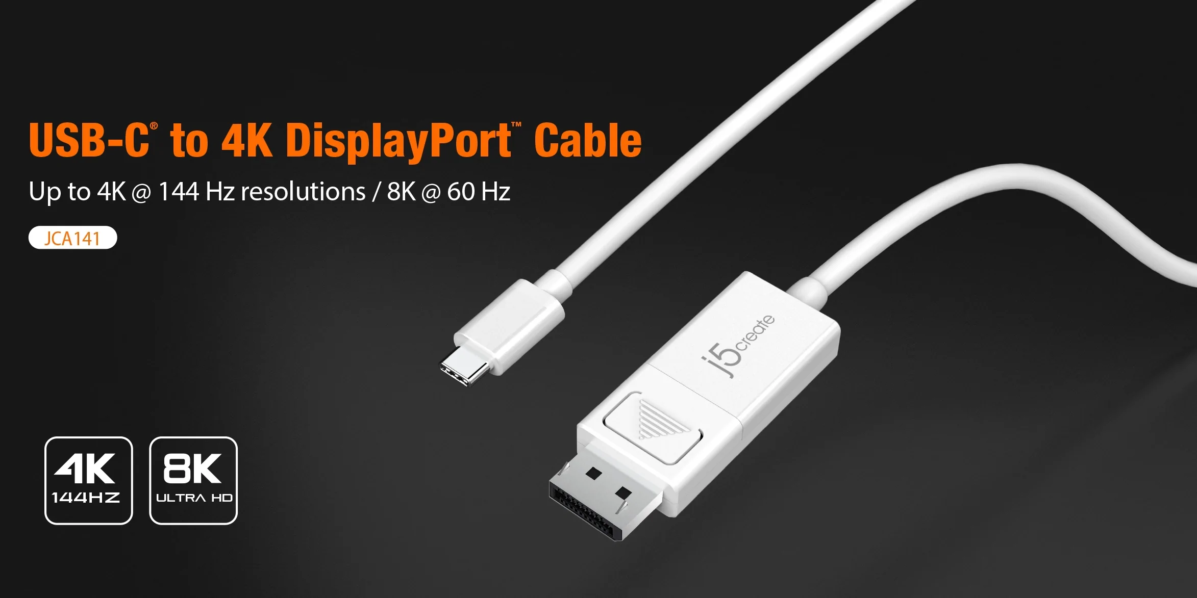 J5 Create USB C to 4K DisplayPort Cable - JCA141
