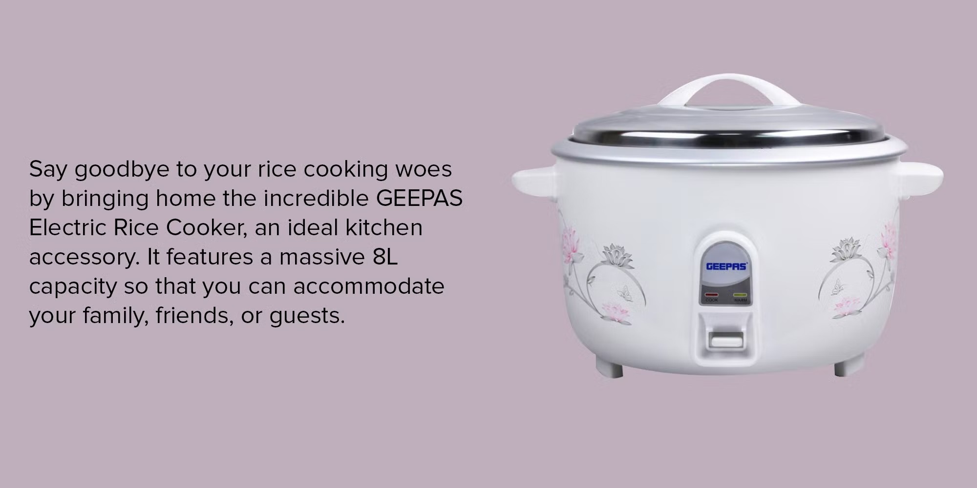 Geepas GRC4322 | Electric Rice Cooker 