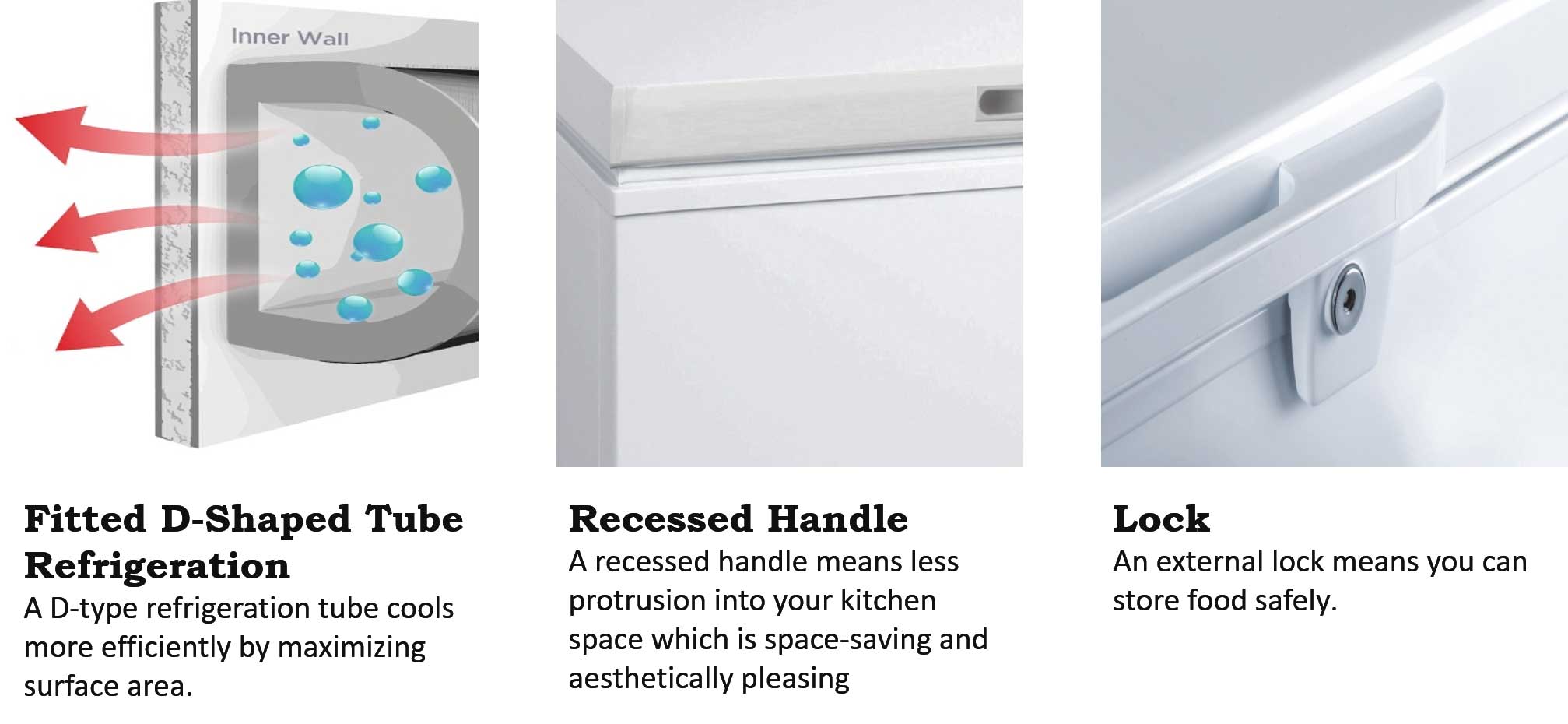 Midea 324 Liters Chest Freezer, White - HS324CN