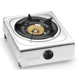 Saachi Gas Stove Single Burner, Silver - NL-GAS-5113
