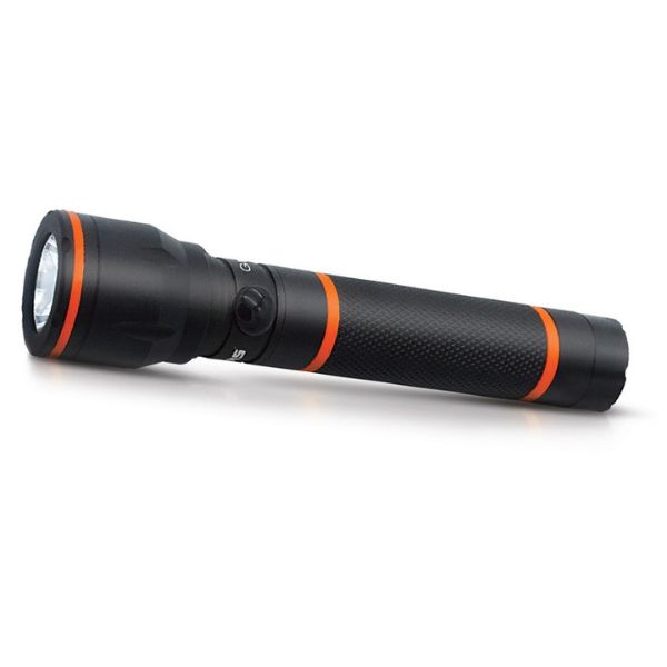 Geepas Rechargeable LED Flashlight, Black - GFL4659
