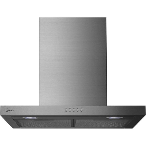 Midea 60*60 Chimney Hood, T-Style, 3 Speeds, Push Button, Stainless Steel - E60MEW2M19