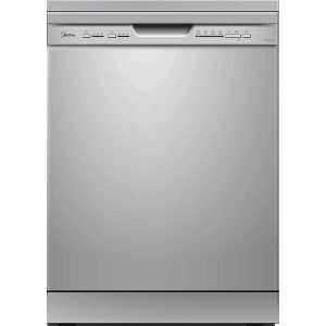 Midea 5 Programs 12 Place Settings Free Standing Dishwasher, Silver - WQP12-5203-S