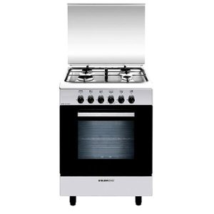 Glem Gas 60x60 Cm 4 Burners Gas Cooker and Gas Oven, Silver - AL6611GI/FS