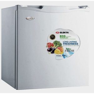 Elekta Single Door Refrigerator 48L, With Lock and Key, Silver - EFR-55SMKR