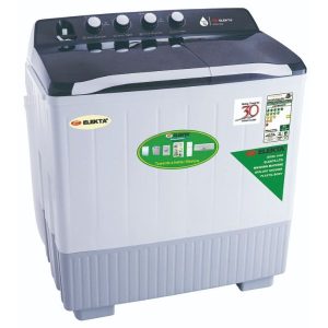 Elekta 13.5KG Twin Tub Semi Automatic Washing Machine with Transparent Grey Cover, Multi Color - EWM-1440