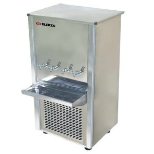 Elekta Stainless Steel Water Cooler 87 Gallons Cooling Capacity, 4 Taps, Silver - EWC87T4SSJ