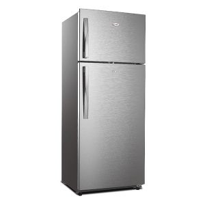 Elekta No-Frost Double Door Refrigerator, With Lock and Key, Inside Condenser, Silver - EFR-370SR