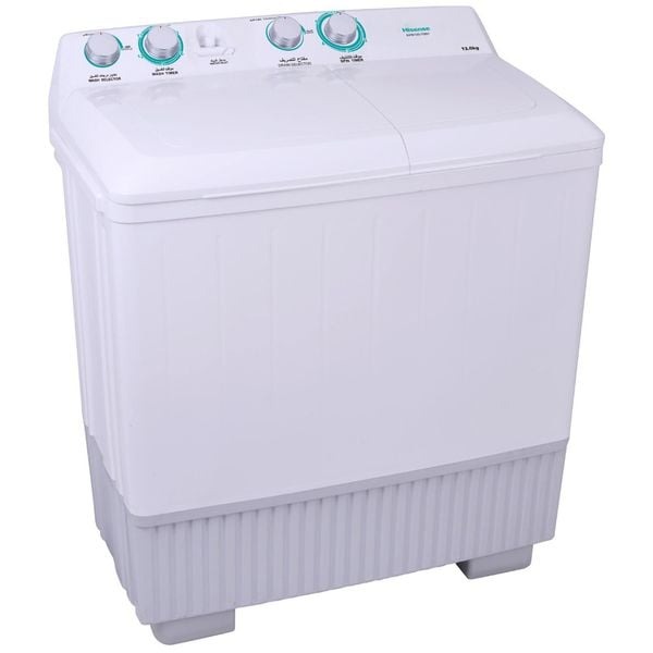 Hisense 10 Kg Twin Tub Washing Machine, White - XPB100SXA14