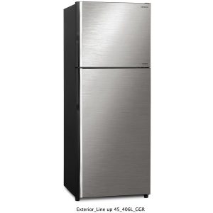 Hitachi 550 L Top Mount Refrigerator, Brilliant Black - RV550PUK8KBSL
