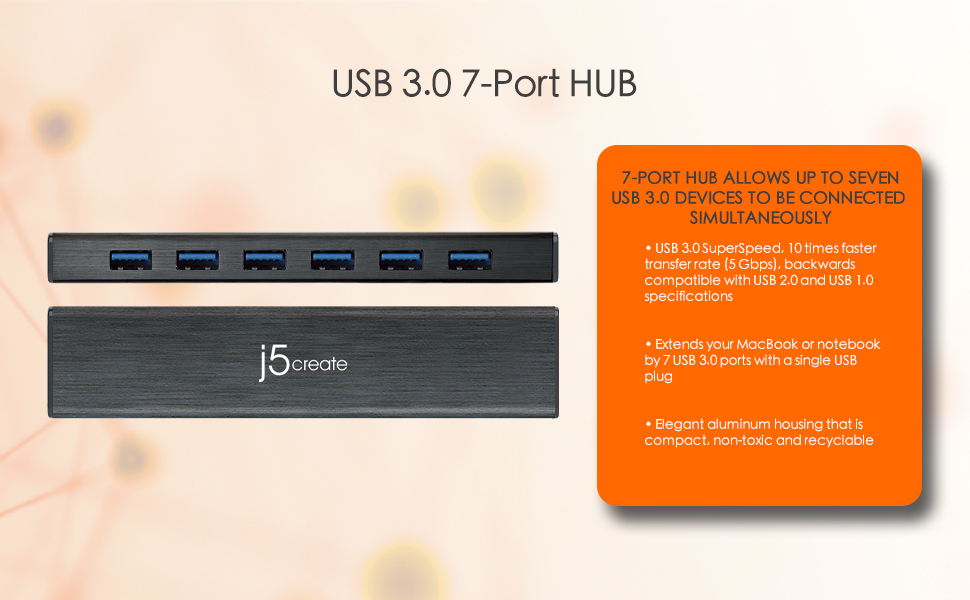 J5 Create USB 3.0 7Port Hub - JUH377