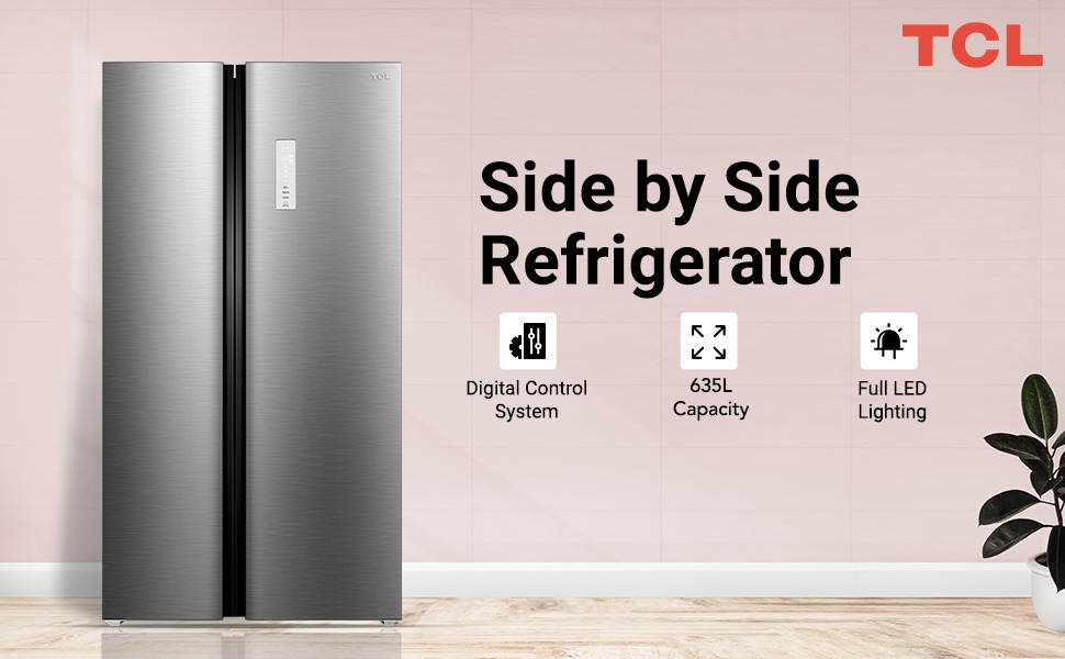 TCL P635SBSN | Side By Side Refrigerator 