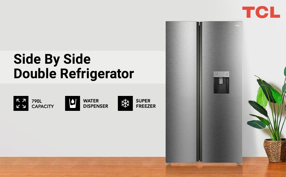 TCL P790SBSNWD | Side By Side Refrigerator 