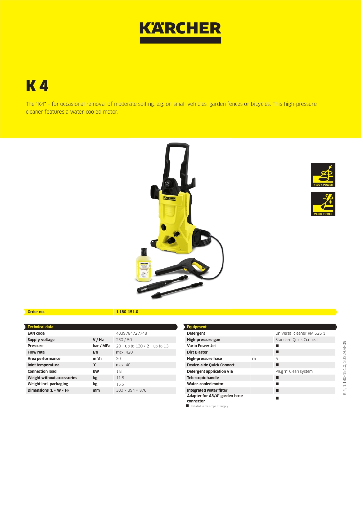 Karcher K 4 | High Pressure Washer