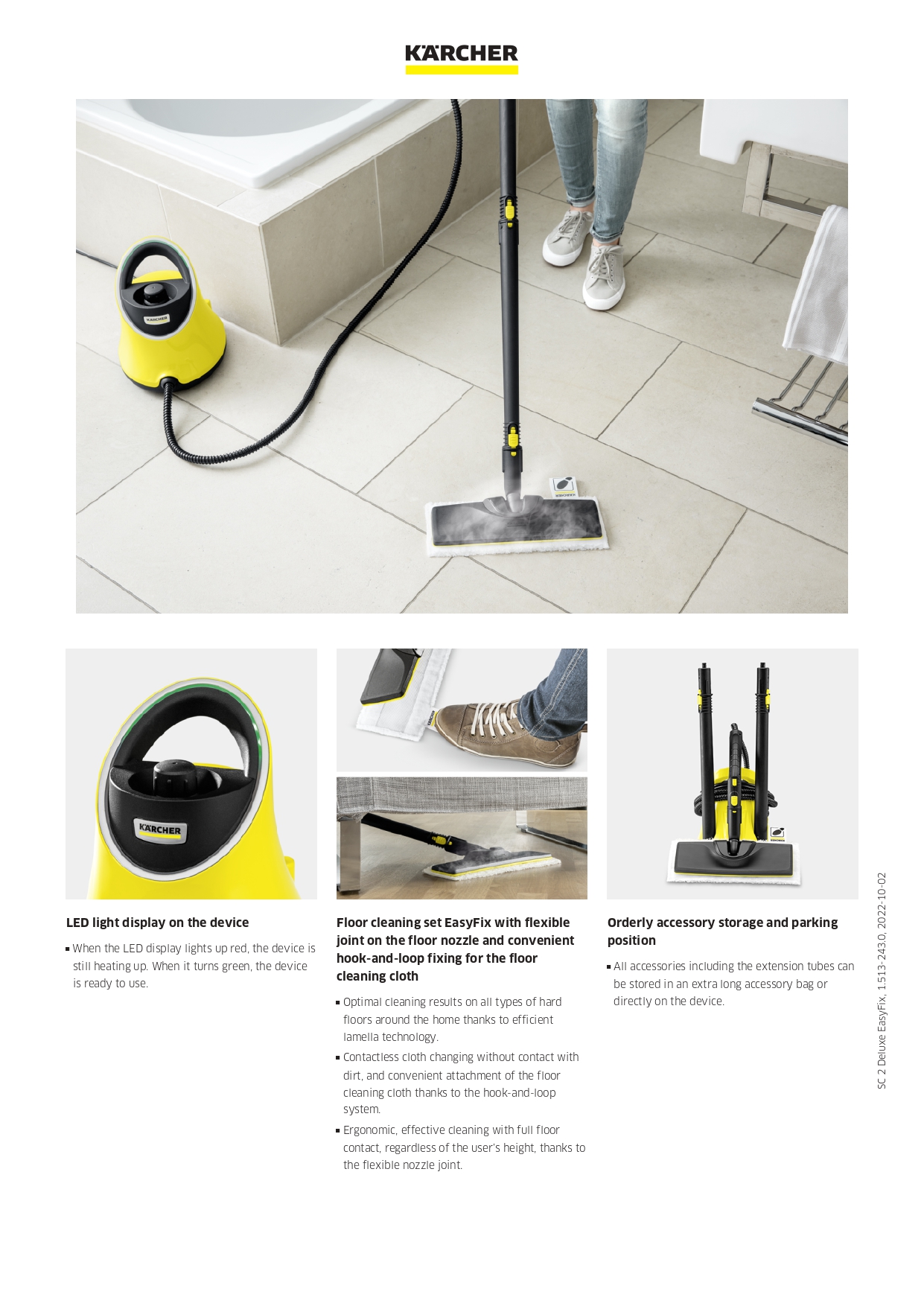 Karcher Steam Cleaner  - SC 2 Deluxe Easy Fix*AE