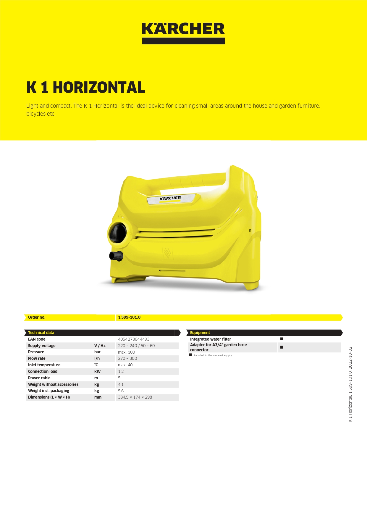 Karcher K 1 Horizontal | Pressure Washer
