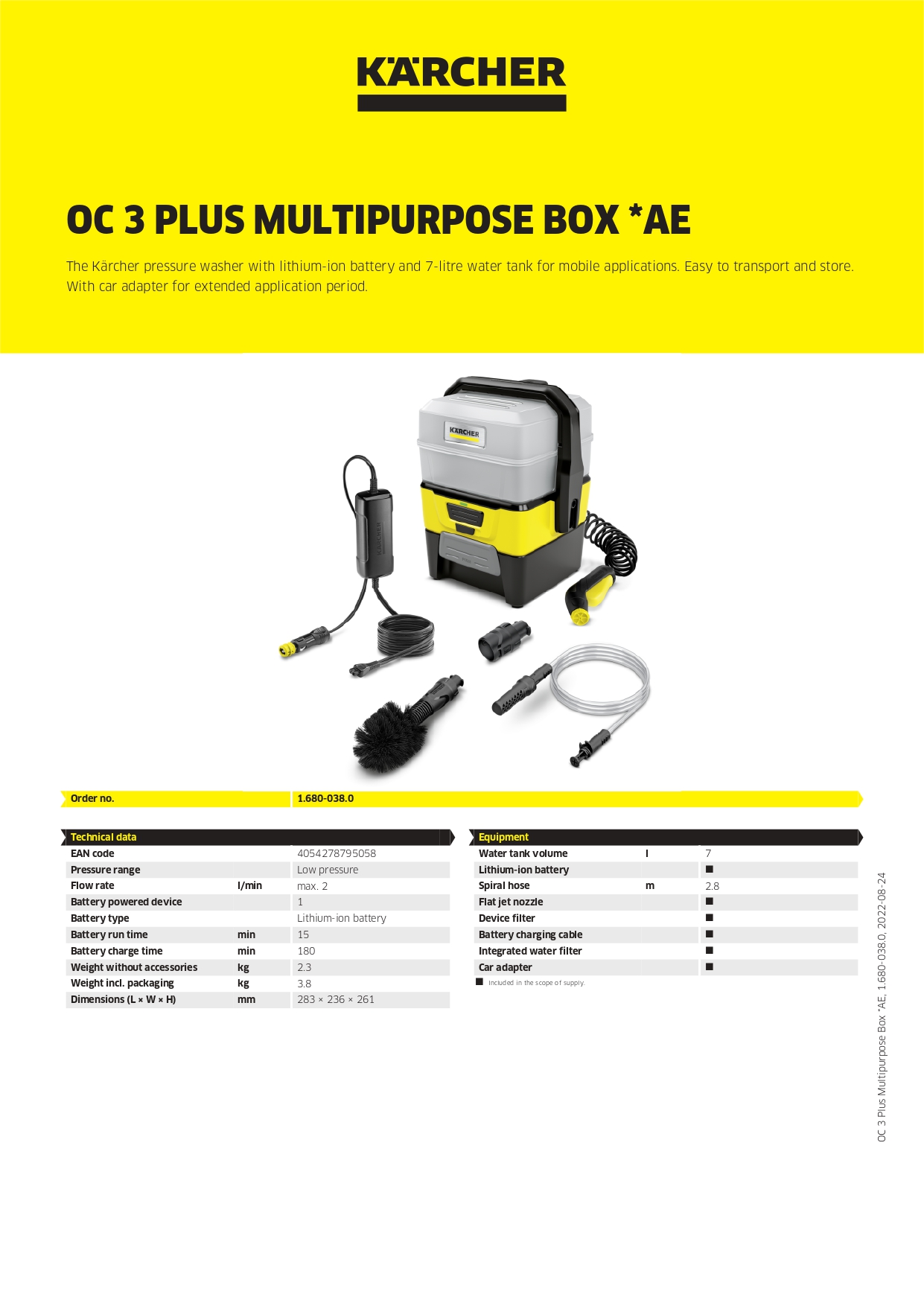 Karcher - OC 3 Plus Mobile Outdoor Cleaner Multipurpose
