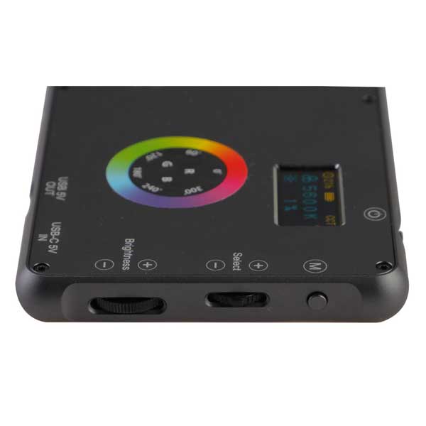 Phottix M200R RGB LED On-Camera Light Panel with USB Power Bank - PH81419