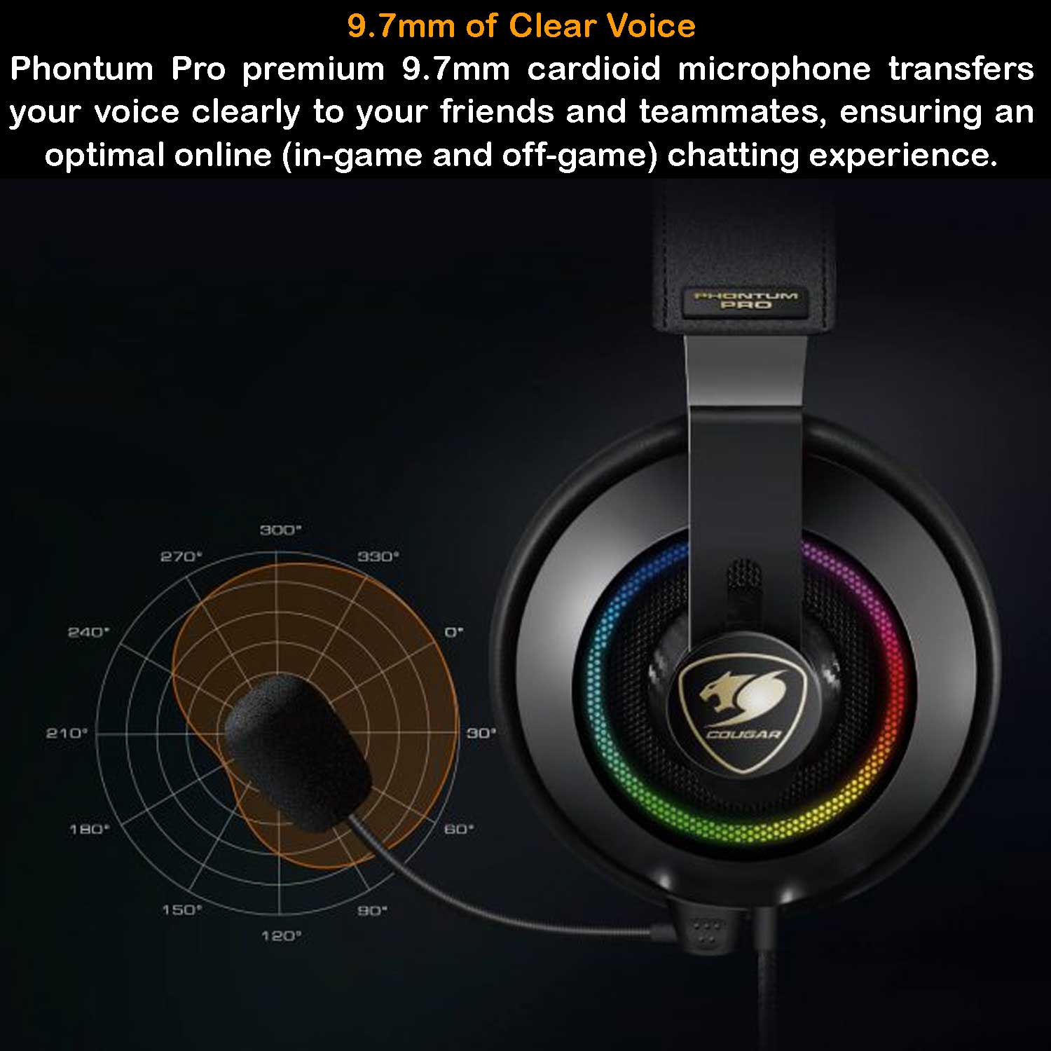 Cougar PHONTUM PRO Headset Extreme Fidelity Audio for Extremer - 3H800P53B.0001