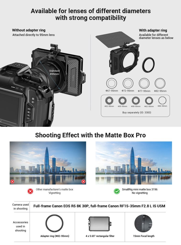 SmallRig Mini Matte Box Pro 3680 PLUGnPOINT