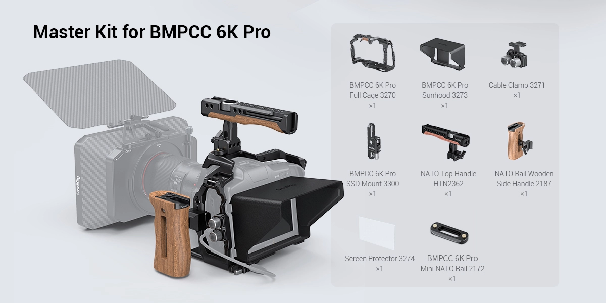 SmallRig Professional Accessory Kit for BMPCC 6K Pro / 6K G2 - 3299