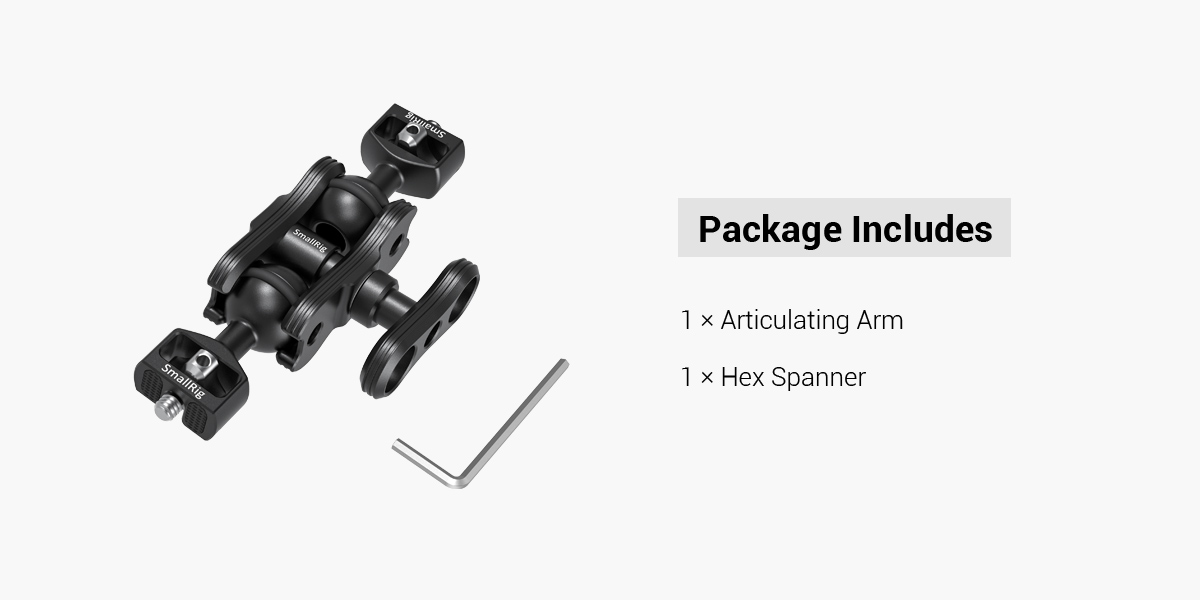 SmallRig Articulating Arm with Dual Ball Heads (1/4”-20 Screw) - 2070B