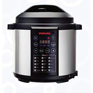 Nikai 1000W Digital Pressure Cooker, Black - NEP682D1