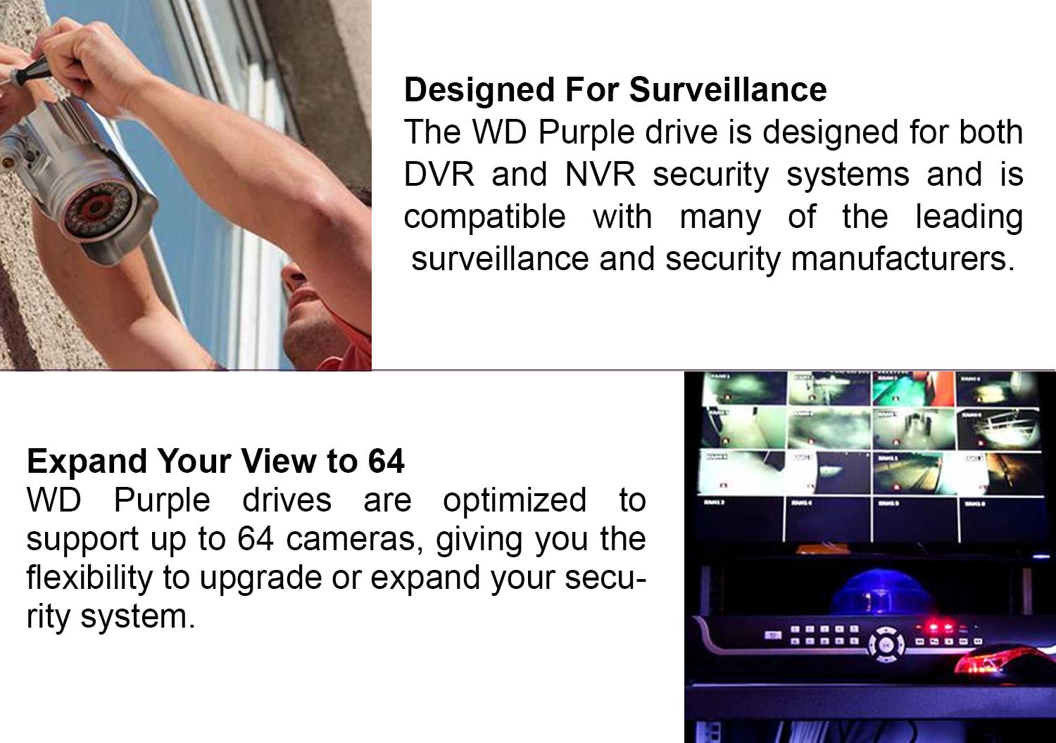 Western Digital 6TB Purple 3.5" Surveillance Hard Drive - WD63PURZ