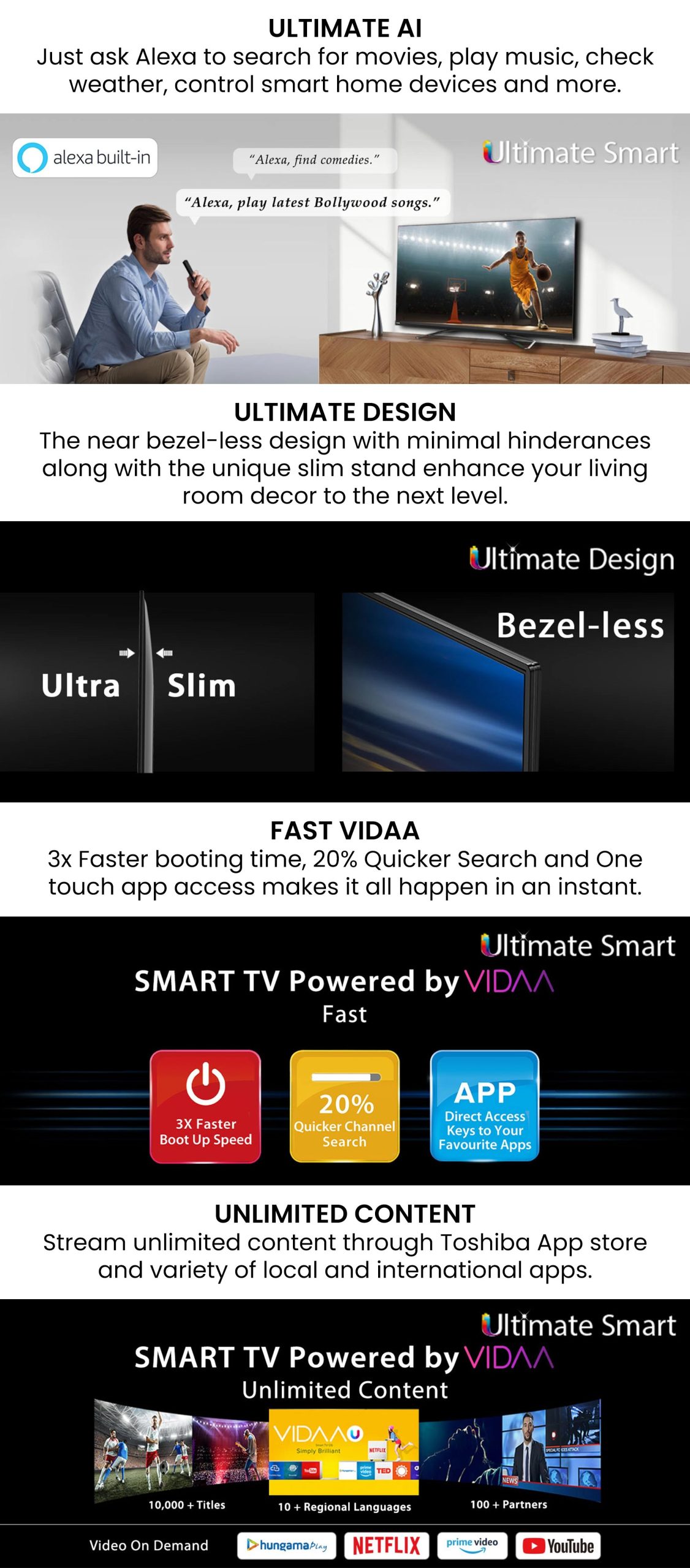 Toshiba LED 55” | 55”4K UHD Smart TV