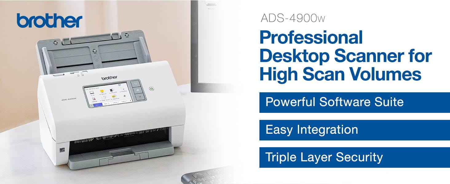 Brother Professional Desktop Document Scanner - SC-ADS4900W