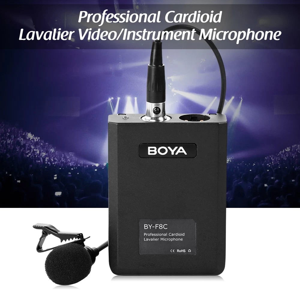 BOYA Cardioid Lavalier Condenser Microphone - BY-F8C