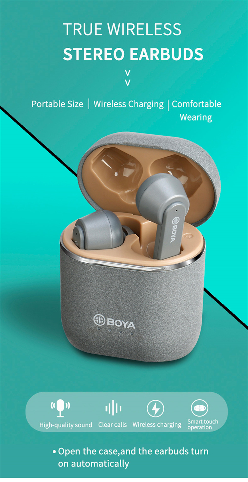 Boya In-Ear Earbuds True Wireless/Bluetooth 5.0 – BY-AP4