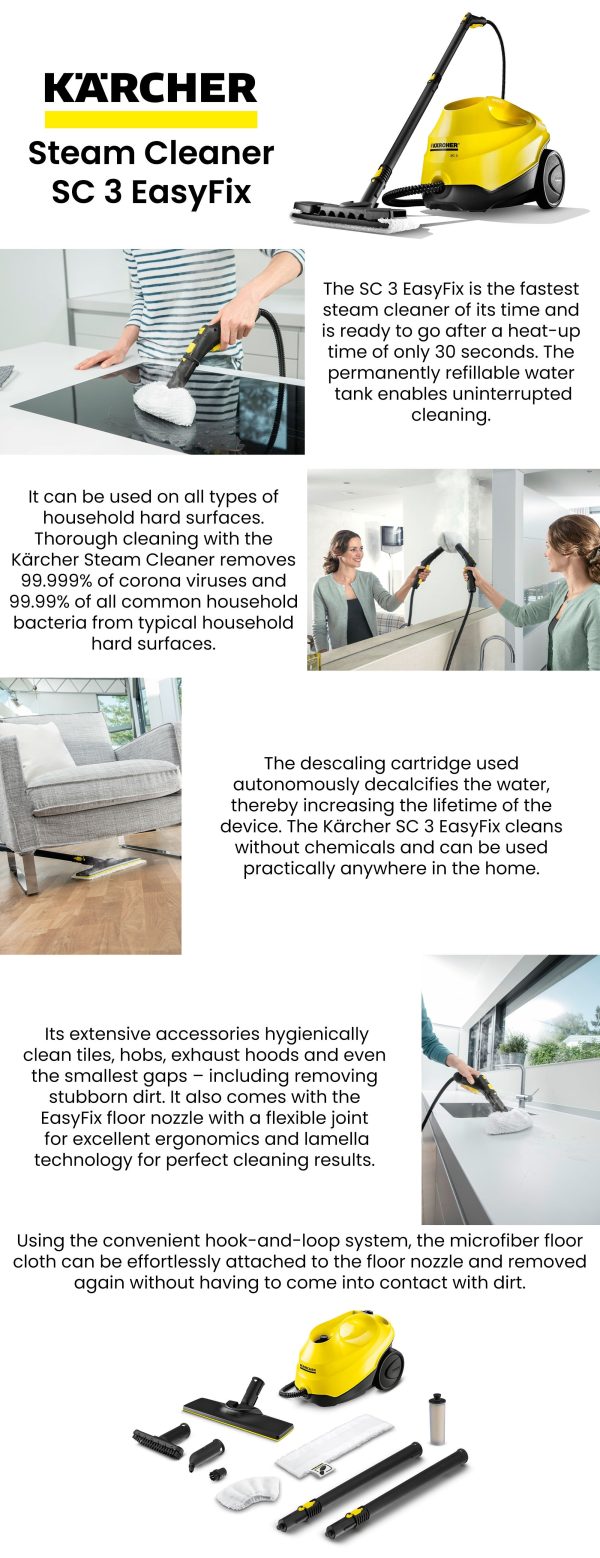 Karcher Steam Cleaner SC 3 Easy Fix (yellow)*GB