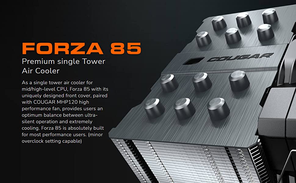 Cougar Forza 85 Premium Single Tower Air Cooler - 3MFZA85.0001