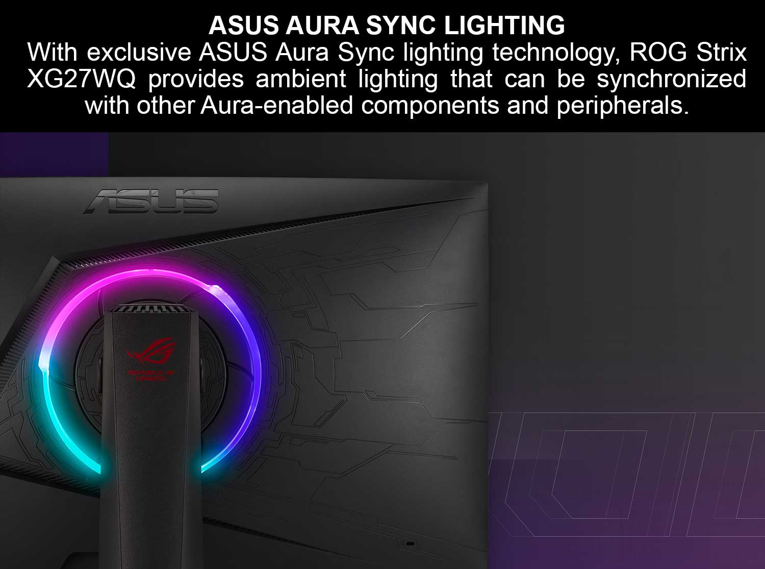 Asus ROG Strix XG27WQ 27-inch HDR Gaming Monitor - 90LM05I0-B01970