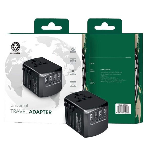Green Lion Universal Travel Adapter | 5v 4.5A | PLUGnPOINT