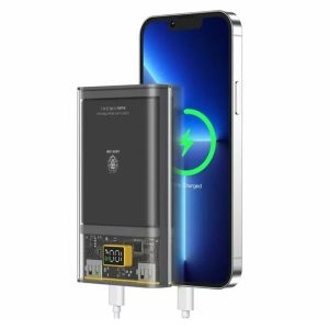 Integrated Transparent Power Bank | QC 22.5W + PD 20W | PLUGnPOINT