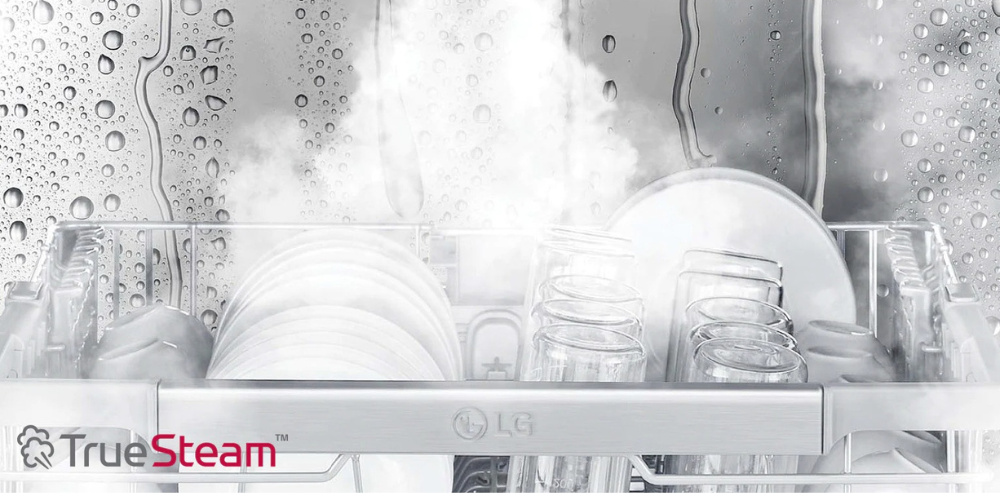 LG QuadWash? Steam Dishwasher, 14 Place Settings, Platinum Silver - DFC532FP