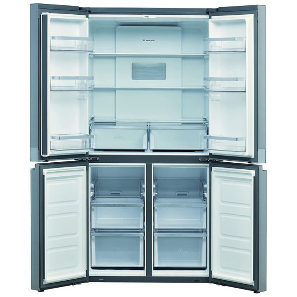 Ariston French Door Bottom Freezer Refrigerator 677L, Silver - AQ5DI24JVS