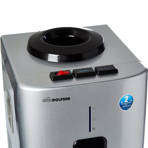 DolphinTop Loading Water Dispenser, Silver - DC17ASM