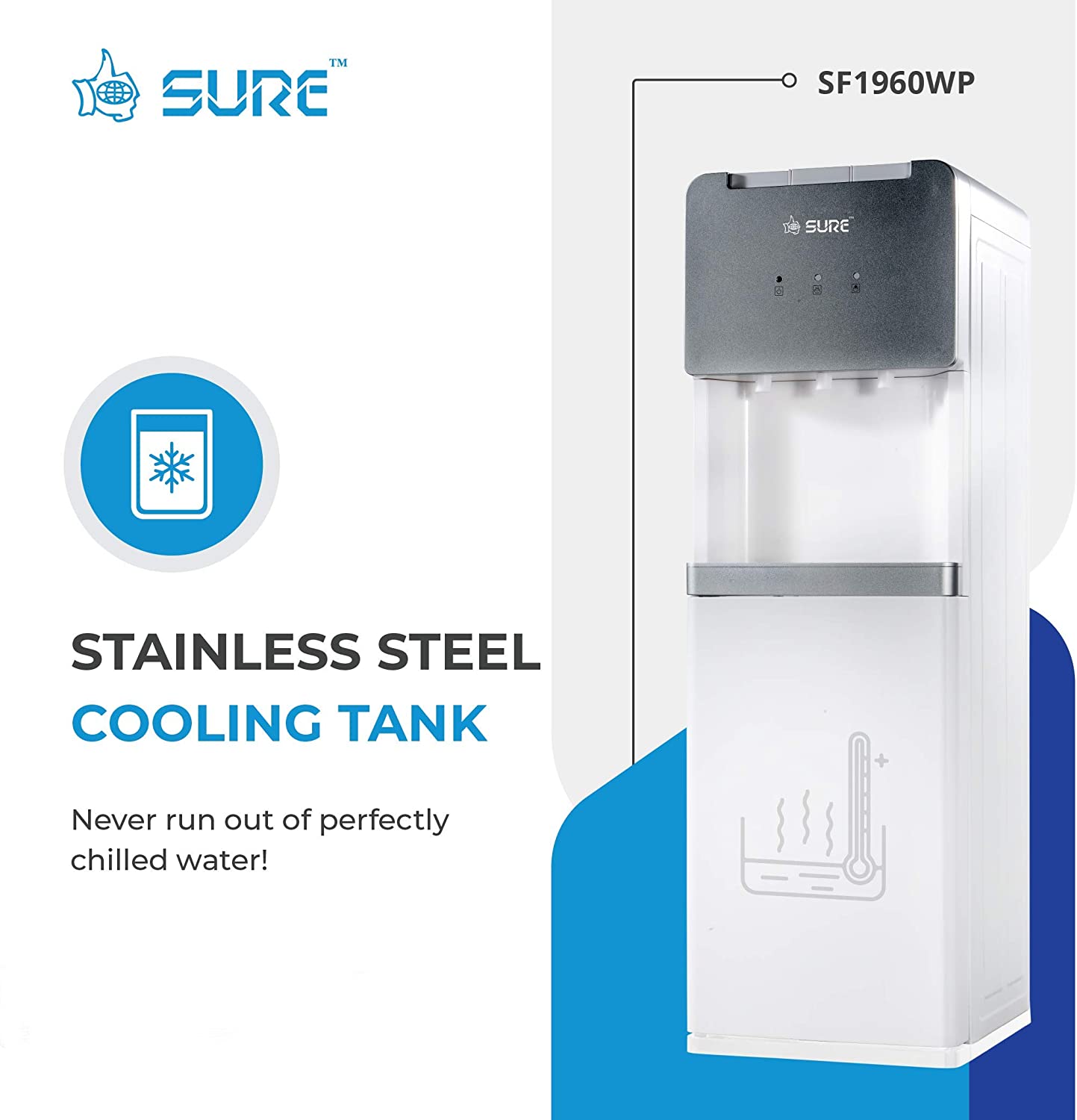 Sure SURESF1960WP | Top Loading Water Dispenser 