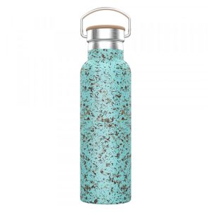 Pattern Stainless Steel Water Bottle | Ice Blue l PLUGnPOINT
