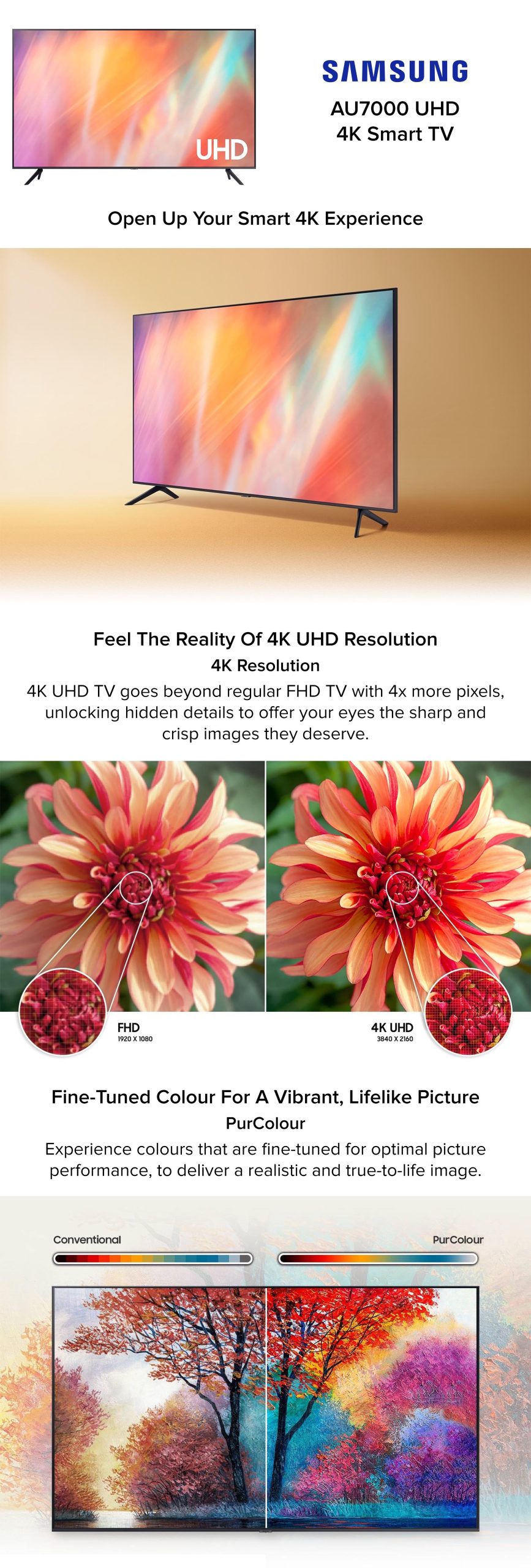 Samsung UA85AU7000UXZN | 85inch 4K UHD Smart Tv