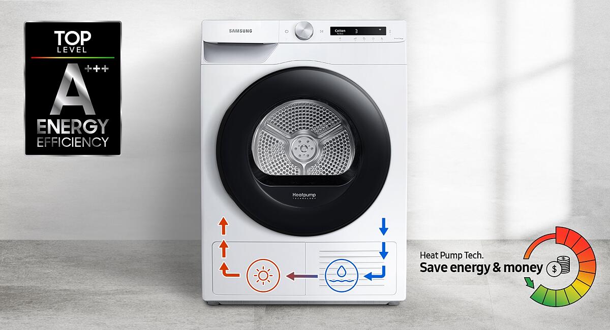  Samsung DV90T5240AX/GU | Dryer 9Kg 