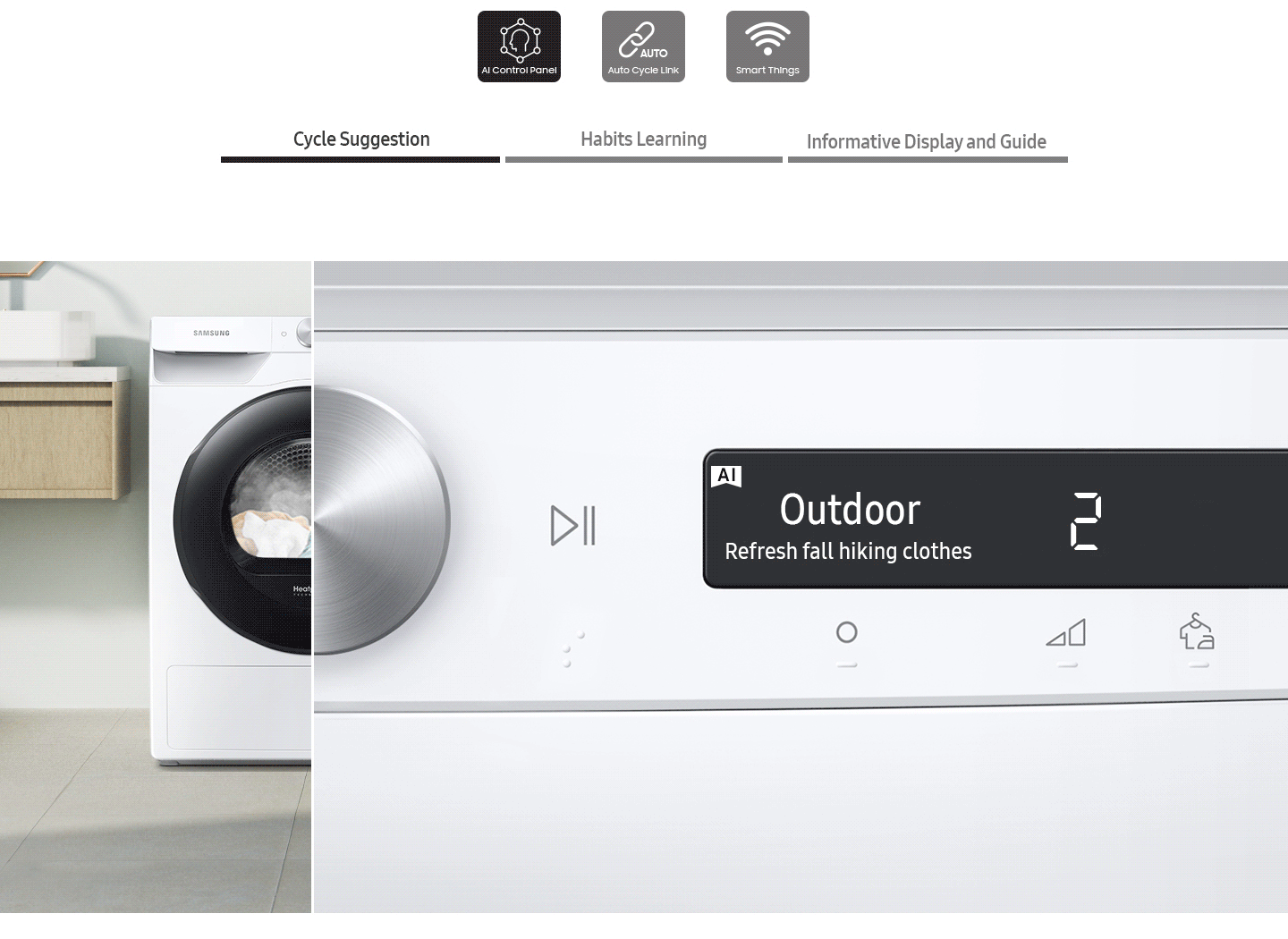  Samsung DV90T5240AX/GU | Dryer 9Kg 
