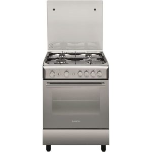 Ariston 60x60cm Freestanding Stainless Steel Cooker, Silver - A6TG1FC(X) EX