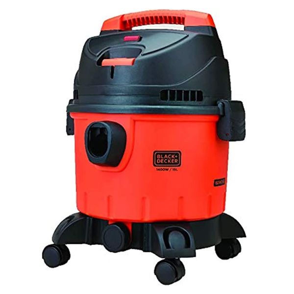 Black+Decker 1200W 10 Liter Wet and Dry Tank Drum Vacuum Cleaner, Orange/Black - WDBD10-B5