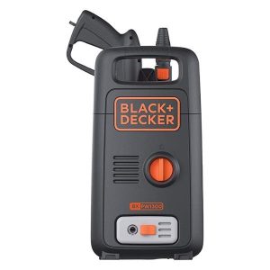 Black+Decker 1300W 100 Bar Pressure Washer for Home, Black/Orange - BXPW1300E-B5