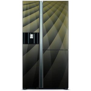 Hitachi 700L Premium Side By Side Refrigerator with Inverter, Premium Glass Finish - RM700AGPUK4XDIA